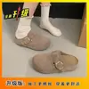 Mules gruesos estilo Birkenstock para mujer para uso en exteriores, nuevos zapatos slip-on de verano 2025 con aumento interno de altura y características antideslizantes