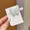 Pinza para el pelo de lunares de lujo ligero de alta gama, pinza para el pelo dulce de lazo para mujeres, flequillo, mechones laterales, pinzas para el pelo, pinza recta exquisita