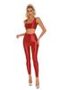 Top Brillante Sedoso de Alta Elasticidad Camiseta Ajustada Pantalones Cortos Culturismo Caderas de Durazno Sexy Transparente Delgado Transpirable