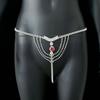Collar de cuerpo de cadena de leche de diamantes de imitación transfronterizo de novela europea y americana para mujer sexy único bikini tanga