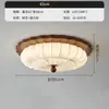 Estética Dinastía Song Tela Lámpara de Techo para Dormitorio Grano de Madera de Nogal Estilo Wabi-Sabi Atmósfera Retro Americana Lámpara de Habitación Protección Ocular