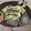 Conjunto de Verano para Niños, Conjunto de Dos Piezas de Manga Corta de Moda Nuevo Estilo 2025 para Bebés