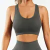 Sutiã Esportivo Fitness com Costas em Forma de I, Recorte para Yoga, com Bojo, Secagem Rápida, Push-Up, Regata de Treino