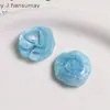 Corea del Sur Color Joker Flor Brillante Plegada Parche de Resina Accesorios Diadema DIY Pasador Cordón para el Cabello Material Mayoreo