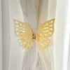 Hebilla de Cortina Nudo de Mariposa Hueco Exquisita Sensación de Alta Gama Habitación Dormitorio Corazón de Niña Decoración Sanadora Clip para Cortina del Hogar