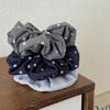 Goma para el pelo de lunares simple y elegante con un toque de alta gama, scrunchie grande, estilo coreano, cuerda para el pelo estilo perezoso para mujer que no daña el cabello