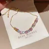 Pulsera Geométrica Exquisita de Circonita Ultra Brillante Estilo Francés, Pulsera de Lujo Ligero de Gama Alta, Joyería Versátil de Nicho Moderna y Elegante para Mujeres