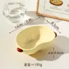 Conjunto Criativo Fofo de Tigela e Colher de Cerâmica com Frutas para Uso Doméstico, Tigelas Pequenas em Formato de Maçã, Banana e Pera para Café da Manhã e Tigelas de Sobremesa para Crianças