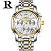 Reloj Deportivo Multifuncional para Hombre de Marca de Moda Esfera con Tres Ojos Seis Manecillas Cronometraje Resistente al Agua Luminoso Reloj para Hombre