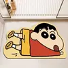 Novo tapete de chão de terra de diatomáceas do Crayon Shin-chan para o hall de entrada, absorvente de água e antiderrapante, tapete espesso e durável para o banheiro