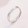 Anillo de Pareja Complejo para Hombre y Mujer un Par de Regalos de Amor a Distancia Anillo de Moda Simple Cepillado Anillo de Abertura Creativa