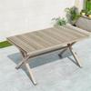Silla de comedor de madera plástica para exterior, patio, villa, ocio, mesa de centro, balcón, silla de ratán impermeable roja de internet, combinación de mesa y silla para jardín exterior