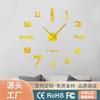 Reloj de pared digital tridimensional de lujo Minimax creativo, ligero, para oficina, sala de estar, dormitorio, entrada, decoración, reloj de pared con espejo