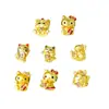 Gato de la Suerte Moneda Dragón Joyería DIY Accesorios Encantos de Dibujos Animados Antiguos Chapados en Oro Múltiples Opciones Chapado en Cobre Dorado Estilo Chino