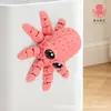 Pulpo Pequeño de Ojos Grandes Impreso en 3D Modelo Animal Articulado Móvil Manualidades Imán para Refrigerador Juguete Creativo Adornos