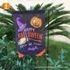 Banderas de Decoración para Jardín Directamente del Fabricante para Banderas de Jardín de Halloween para Exteriores, Poliéster de Doble Cara Impreso Digitalmente, Calabaza Dulce