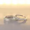 Anillos de Pareja de Promesa para Hombres y Mujeres, Diseño de Nicho Ins, Nuevos Anillos de Pareja de Moda de Gama Alta, Anillos Ajustables, Venta al por Mayor de Fábrica