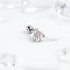 Brincos Pequenos de Fio de Opala Falsa Demoníaca Microincrustados Zircônia de Cinco Pontas Elegantes Versáteis Simples Doces Brincos Brincos