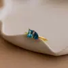 Anillo de plata S925 multicolor con circonita piedra de nacimiento de diciembre anillo liso anillo piedra de nacimiento de diciembre al por mayor