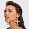 Moda europea y americana comercio exterior pendientes personalidad de mujer simples pendientes de cruz pendientes pendientes joyería transfronteriza