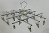 Perchero Plegable Multifuncional de Acero Inoxidable para Colgar Ropa, Calcetines, Ropa Interior, Ropa de Bebé, Perchero Multifuncional con Ganchos, A Prueba de Viento