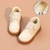 Botines para Niñas 2026 Otoño/Invierno Nuevos Botines Infantiles Botines de Princesa Botines Individuales Zapatos para Niñas Botas de Cuero de Invierno con Plus de Terciopelo