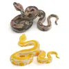 2 Piezas Figuras Realistas de Serpiente Grandes Figuras de Pitón de PVC Pitón Albino Amarillo Modelo de Pitón Realista Juguetes Reptiles Realistas para Ki