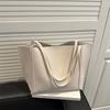 Bolsa para suegra estilo coreano transfronteriza color liso Nuevo Bolso de Mujer 2025 Bolso de Mano Tote Simple Gran Capacidad Bolso de Hombro de Otoño