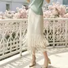Falda de Flecos Super Vendida, Tiro Alto, Adelgazante, Color Sólido, Estilo Fresco de Vacaciones, Falda Recta Versátil Miyake