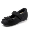 Zapatos esponjosos con lazo de velcro para mujer, forro polar, suela gruesa, zapatos de algodón de una sola pieza para otoño e invierno, calzado para exteriores, zapatos Mary Jane con plataforma interior para mujer