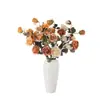 3 Cabeças de Rosas Secas Artificiais Fabricante de Flores Artificiais Transfronteiriço Flores Artificiais Plantas Verdes Atacado Decoração de Casamento Artesanato Estilo Ins