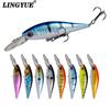 Señuelo Minnow Flotante Set Láser Largo Alcance Pesca Lubina Caballa Cebo Boca Torcida Lengua Larga Corriente Cebo Falso Pesca Salvaje