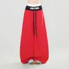 Fabricante Original Estilo Americano Falso Dos Piezas Patchwork Bloques de Color Estampado de Letras Pantalones Deportivos Diseño Unisex Holgados de Pierna Ancha