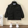 8689 Jaqueta Infantil 2026 Novo Estilo Primavera e Outono Estilosa Corta-vento com Capuz para Bebê Moda Coreana Infantil Roupa de Outono