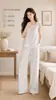Pijama Feminino com Bojo Removível, Conjunto de Shorts e Camiseta Regata Estilo Coreano de Verão que Pode Ser Usado Fora de Casa, Conjunto de Loungewear Doce e de Alta Qualidade