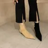 Botas Stretch Bico Fino Salto Agulha Outono/Inverno 2024, Botas de Cano Médio Slim de Celebridade da Internet, Botas de Cano Curto com Forro de Camurça de Salto Alto para Trabalho