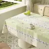 Mantel Floral de Primavera Pastoral Impermeable y a Prueba de Aceite Mantel sin Lavado Nuevo Estilo 2025 Lujo Ligero Gama Alta Mantel para Mesa de Café
