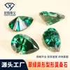 Wuzhou Gemstone Esmeralda Verde Moissanita Forma de Pera Joyería Collar Colgante Anillo con Piedras Sueltas Fábrica