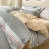 Conjunto Fresco e Simples de Algodão Puro Estampado de Quatro Peças Novo Estilo 2026