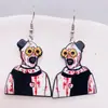 Pendientes Europeos y Americanos de Halloween Transfronterizos Colgante de Payaso Ojos de Halloween Horror Pendientes de Acrílico para Fiesta
