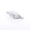 Conector de pulsera para mujer, estilo retro europeo y americano, con forma de hoja de ojo de palma, accesorios de joyería Aobao, con preservación del color, galvanizado