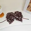 Presilha de Cabelo Melillard Cor Café com Laço para Mulheres Meio Preso Estilo Coreano Fita Floral de Bolinhas Acessórios de Cabelo Versáteis de Alta Qualidade