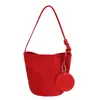 Moda Outono Inicial 2026 Nova Bolsa Saco para Mulheres, Estilo Coreano de Nicho Bolsa de Ombro Simples, Bolsa de Mão Vintage para o Dia a Dia