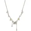 Collar de Perlas con Borla de Mariposa para Mujer Verano 2024 Nuevo Dulce y Fresco Sexy Accesorios Nicho Cadena de Clavícula de Alta Gama