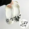 Girasol Dorado Cadena Verde Compatible con Crocs Lujo Ligero Flor de Zapato con Pedrería Hebilla de Zapato Accesorios Moda DIY Hebilla Decorativa