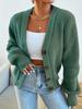 Cardigan Suéter de Tricô de Alta Qualidade com Gola V Solto Estilo Preguiçoso, Novo Estilo Outono e Inverno Transfronteiriço Europeu e Americano para Mulheres