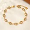 Pulsera de acero inoxidable con circonita transfronteriza, pulsera de color dorado que no se decolora, joyería de diseño de moda de nicho en stock