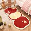 Manta de Cachemira de Arena Fina, Linda, Cómoda, Suave, Alfombra Larga, Creativa de Dibujos Animados Manzanita Pequeña, Manta para Mesita de Noche de Dormitorio, Vestidor