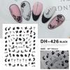 Redanco novos adesivos para nail art com padrão de explosões de rede 3D para DIY com adesivo, decalques de unha atacado DH-426