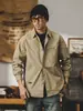 Camisa retro americana de manga larga para hombre, chaqueta de caza de marca de moda workwear americano, camisa holgada para hombre, abrigo de primavera para hombre